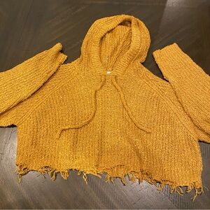 Talulah Cropped Knit Hooded Pullover